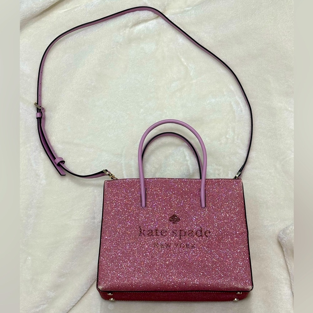 Pink Glitter Kate Spade Purse GUC